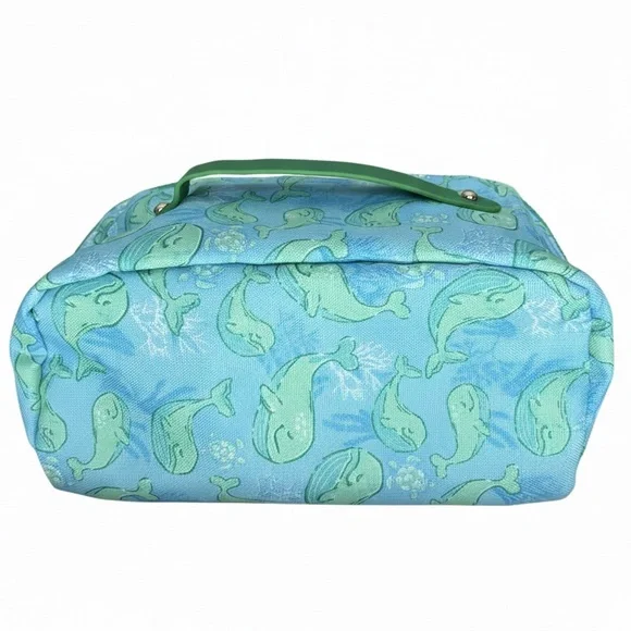 Simply Southern Whale Print Cosmo Bag Lay-Flat Cosmetic Case EUC - Picture 3 of 9